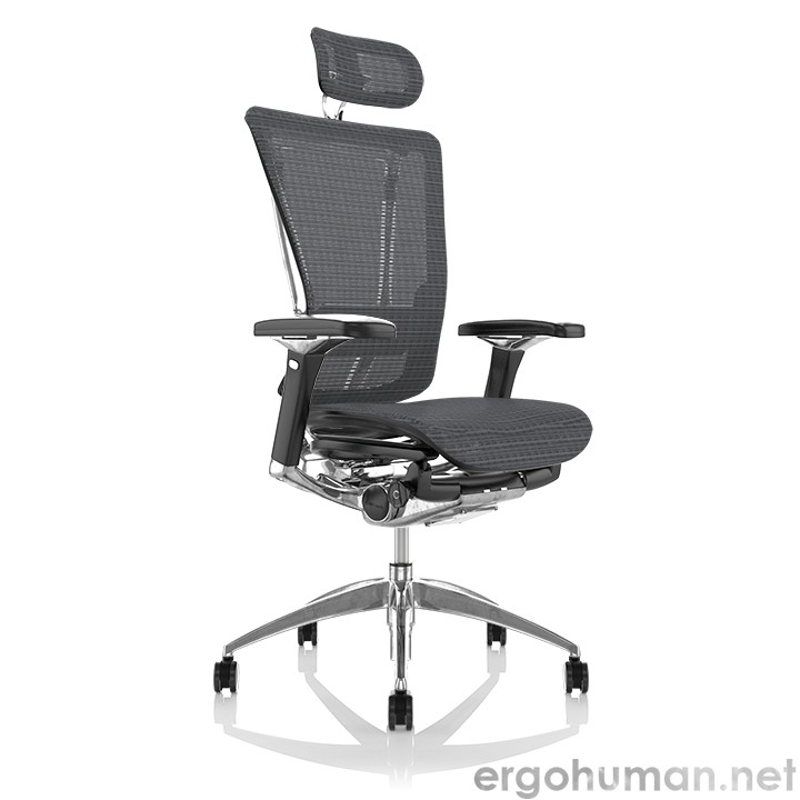 Nefil Grey Mesh Office Chair with Head Rest