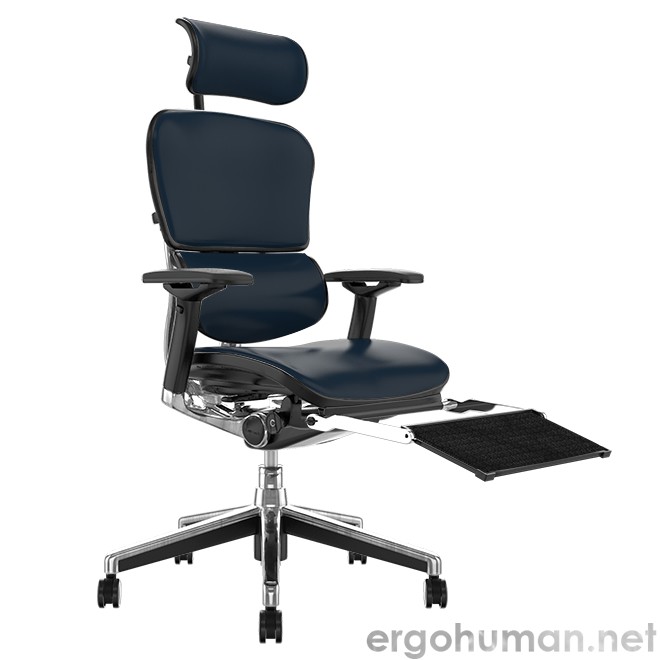 Ergohuman Elite Leather Office Chair with Leg Rest